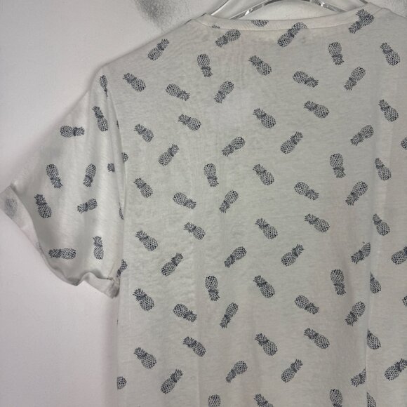 NWT J. Crew Factory Pineapple Tie Waist T-Shirt White Size Medium M NEW - Picture 9 of 11